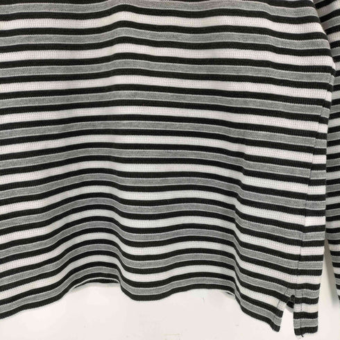 クレージュ courreges 12SS ボーダーハーフジップトップス レディース 38