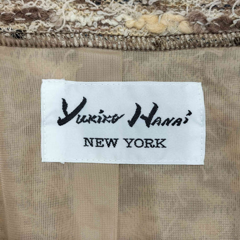 yukiko hanai ノーカラーツイードコート レディース
