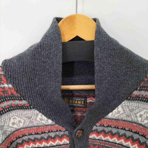 ビームス BEAMS ウール100 ショールカラー カーディガン メンズ JPN:L