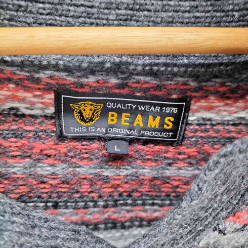 ビームス BEAMS ウール100 ショールカラー カーディガン メンズ JPN:L