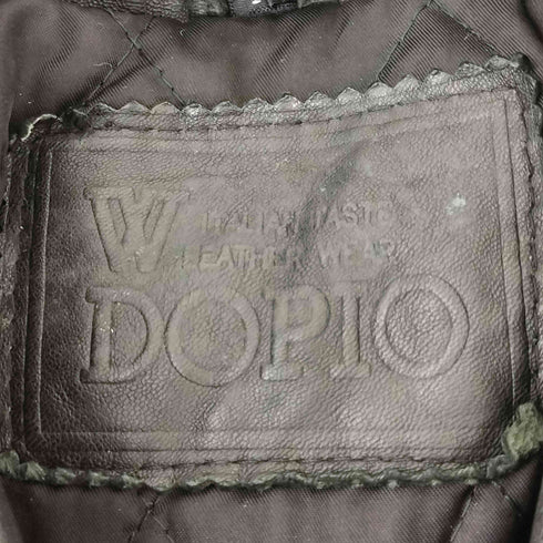 W DOPIO 裏地キルティング ラムレザージャケット メンズ