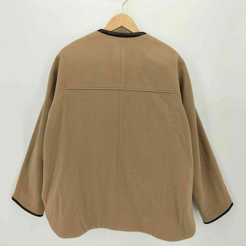 ドレステリア DRESSTERIOR 23AW Super110's フェイクレザー パイピングブルゾン レディース JPN:38