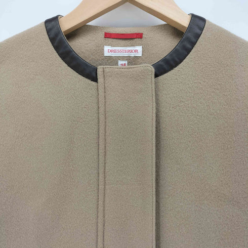 ドレステリア DRESSTERIOR 23AW Super110's フェイクレザー パイピングブルゾン レディース JPN:38