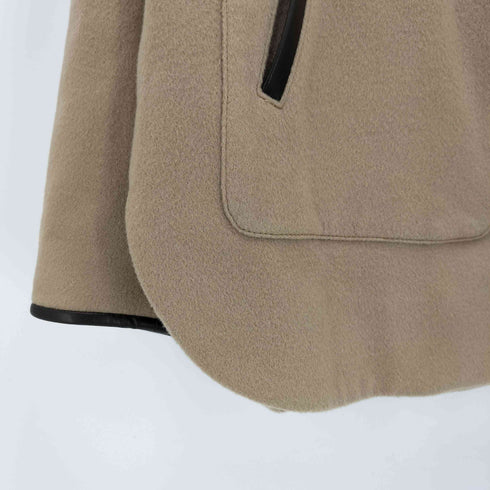 ドレステリア DRESSTERIOR 23AW Super110's フェイクレザー パイピングブルゾン レディース JPN:38