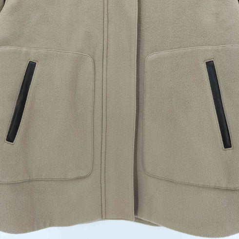 ドレステリア DRESSTERIOR 23AW Super110's フェイクレザー パイピングブルゾン レディース JPN:38