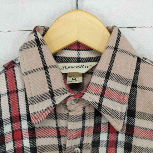 セントジョンズベイ STJOHNS BAY 80s 襟芯 USA製 ネルシャツ メンズ M