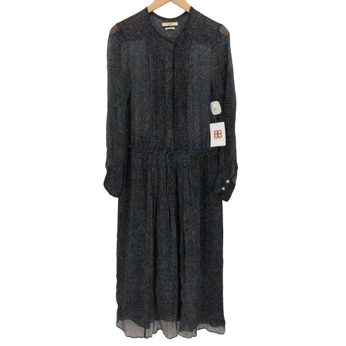 イザベルマランエトワール ISABEL MARANT ETOILE インド製 総柄 シルク シアー ロング シャツ ワンピース レディース JPN:34