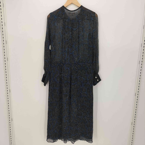 イザベルマランエトワール ISABEL MARANT ETOILE インド製 総柄 シルク シアー ロング シャツ ワンピース レディース JPN:34