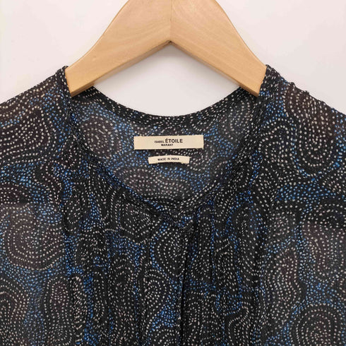 イザベルマランエトワール ISABEL MARANT ETOILE インド製 総柄 シルク シアー ロング シャツ ワンピース レディース JPN:34