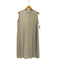 MIDI UMI リネンブレンド プリーツ ノースリーブ シャツワンピース レディース