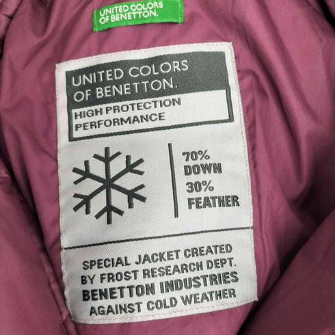 ユナイテッドカラーズオブベネトン UNITED COLORS OF BENETTON ベルト付 ダウンジャケット レディース EUR:42