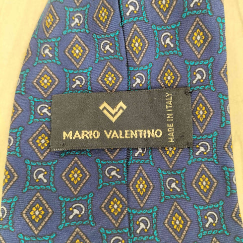 マリオバレンチノ MARIO VALENTINO MADE IN ITALY 総柄シルクネクタイ メンズ