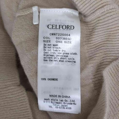セルフォード CELFORD 肩スリットカシミヤニットプルオーバー レディース ONE SIZE