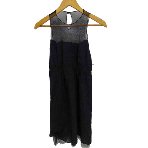 ヴィヴィアンタム VIVIENNE TAM DRESS フラワー刺繍 レースノースリーブワンピース レディース 1