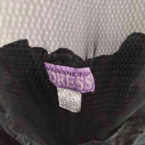 ヴィヴィアンタム VIVIENNE TAM DRESS フラワー刺繍 レースノースリーブワンピース レディース 1