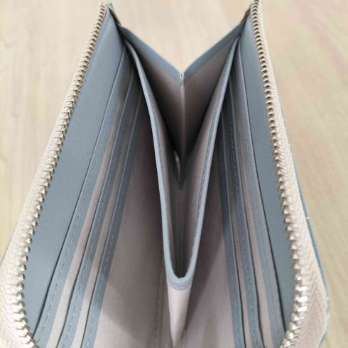 マーガレットハウエルアイデア Margaret Howell idea チェック柄Lジップウォレット レディース