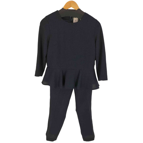 DRESS LAB 【手洗い可/セレモニースーツ】ペプラムツイードトップス・ツイードテーパードパンツ 2点セット レディース M