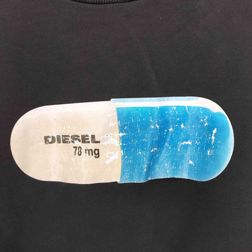 ディーゼル DIESEL 78mg カプセル プリント クルーネック スウェット メンズ import:S