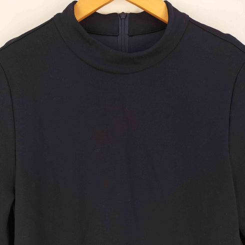 エムプルミエブラック M-premier BLACK ストレッチポンチスタンドカラーギャザーワンピース レディース JPN:36