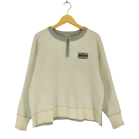 ニコアンド niko and... バックロゴZIPニットプルオーバー レディース JPN:L