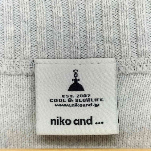 ニコアンド niko and... バックロゴZIPニットプルオーバー レディース JPN:L