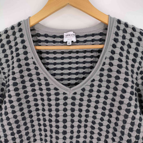 アルマーニコレツィオーニ ARMANI COLLEZIONI ドット織り Vネックニット レディース EUR:46