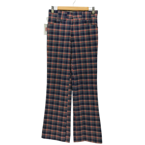 BROOMSTICKS 70S ロケットタロン タータンチェック フレア パンツ メンズ