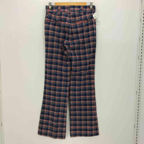 BROOMSTICKS 70S ロケットタロン タータンチェック フレア パンツ メンズ