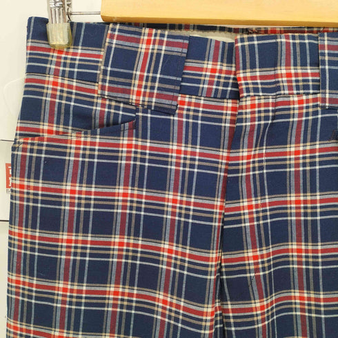 BROOMSTICKS 70S ロケットタロン タータンチェック フレア パンツ メンズ