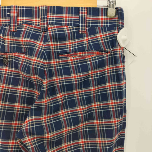 BROOMSTICKS 70S ロケットタロン タータンチェック フレア パンツ メンズ