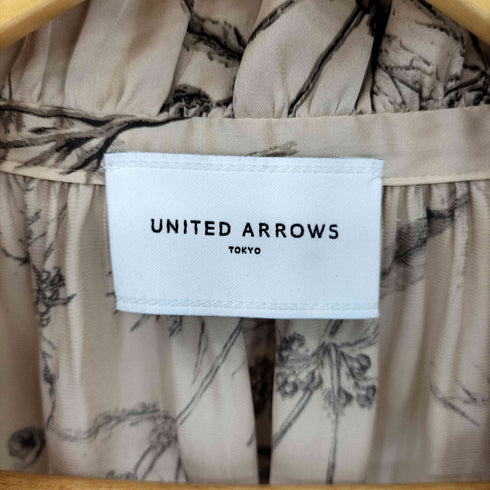 ユナイテッドアローズ UNITED ARROWS ボタニカルプリント ドローストリング ドレープフリルブラウス レディース