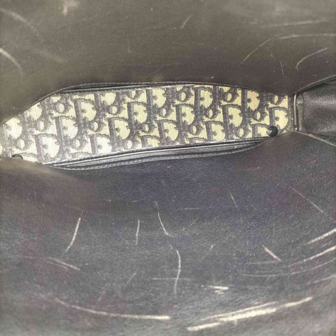 クリスチャンディオール Christian Dior 60-70s フランス製 トロッター ロゴ プレート オブリーク キャンバス サッチェルバッグ ハンドバッグ レディース