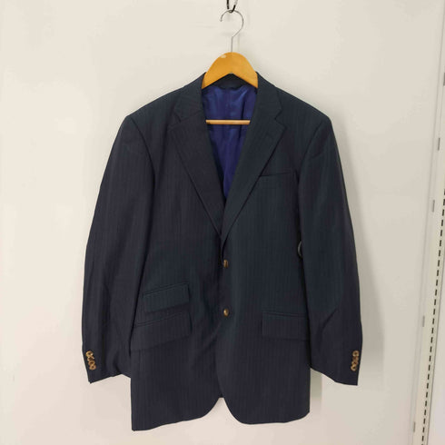 ロロピアーナ Loro Piana 麻布テーラー ELEGANZA ウールシルク ストライプ テーラードジャケット & ストライプ タックスラックス セットアップ メンズ JKT:50A/PANTS:88