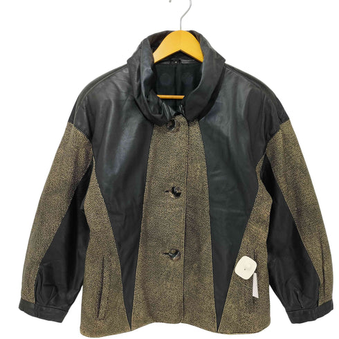 パルティーナ PARTINA 本革 ラムスキン 切替 レザージャケット レディース JPN:M