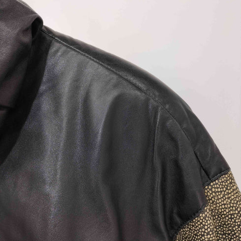 パルティーナ PARTINA 本革 ラムスキン 切替 レザージャケット レディース JPN:M