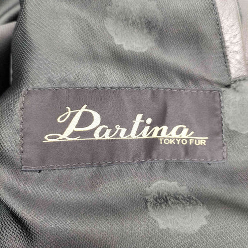 パルティーナ PARTINA 本革 ラムスキン 切替 レザージャケット レディース JPN:M