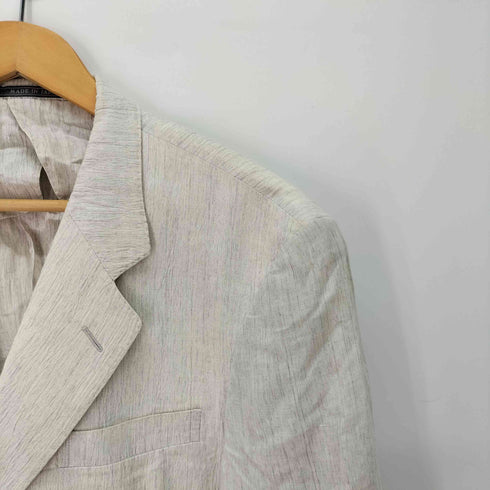 LONNER リネンコットン シワ加工 テーラードジャケット メンズ 98 AB6