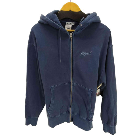 エックスガール X-girl 24AW FACE PIGMENT DYED ZIP UP SWEAT HOODIE フェイス ピグメント ダイ ジップアップ スウェット フーディー パーカー レディース import:S