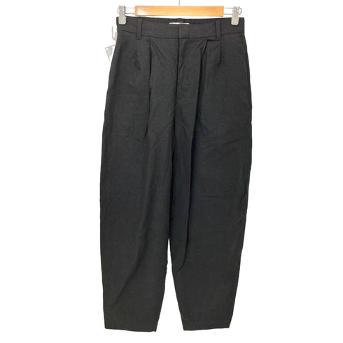 ユニクロ UNIQLO 25SS リネンブレンドバレルレッグパンツ 黒 Mサイズ レディース JPN:M