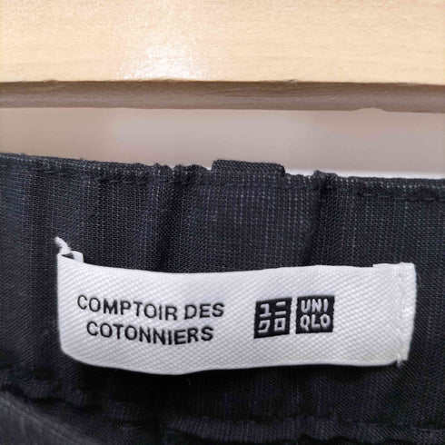 ユニクロ UNIQLO 25SS リネンブレンドバレルレッグパンツ 黒 Mサイズ レディース JPN:M