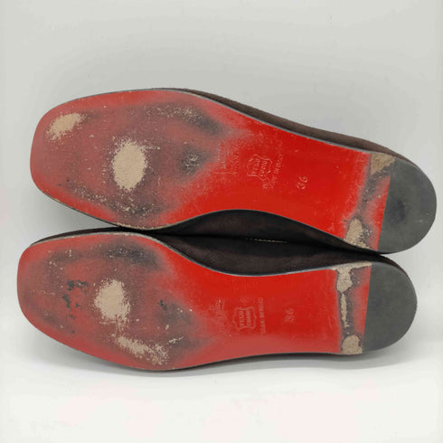 クリスチャンルブタン CHRISTIAN LOUBOUTIN スエードスクエアトゥパンプス レディース 36