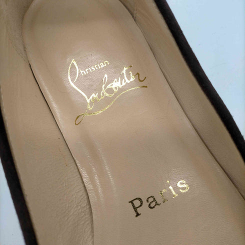 クリスチャンルブタン CHRISTIAN LOUBOUTIN スエードスクエアトゥパンプス レディース 36