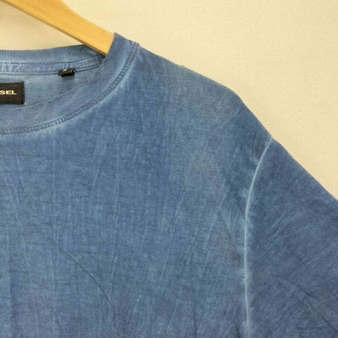 ディーゼル DIESEL ウォッシュ加工ブルーTシャツ メンズ import:S
