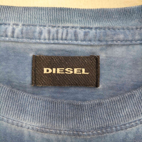 ディーゼル DIESEL ウォッシュ加工ブルーTシャツ メンズ import:S