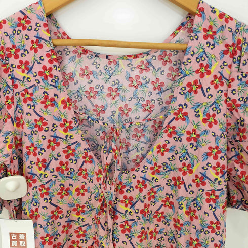 Alley Tokyo 花柄 パフスリーブ 半袖マキシワンピース レディース FREE