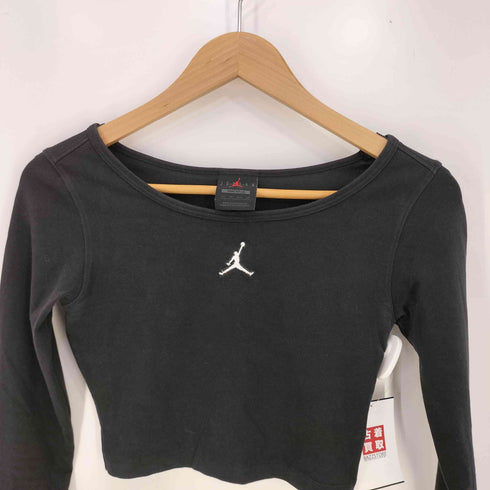 ジョーダンブランド JORDAN BRAND FLIGHT LS TOP ジャンプマン刺繍ロゴ クロップド丈 長袖Tシャツ レディース JPN:XS