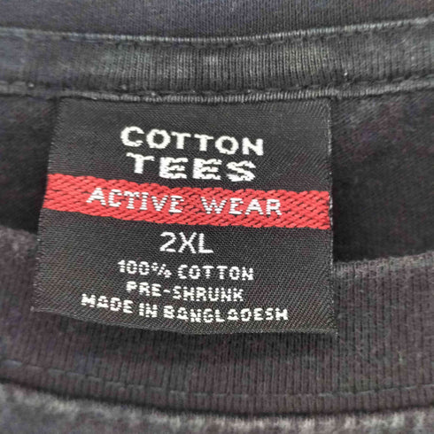 COTTON TEES フロントスカルプリント バンドTシャツ メンズ 2XL