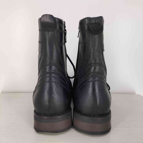 ステフノロッシ STEFANO ROSSI レースアップ サイドジップ コンバットブーツ メンズ JPN:42