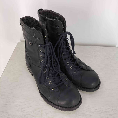 ステフノロッシ STEFANO ROSSI レースアップ サイドジップ コンバットブーツ メンズ JPN:42