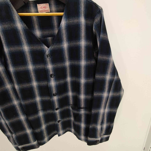 ビッグマイク BIG MIKE SANFORIZED Heavy Flannel Cardigan ヘビー フランネル オンブレチェック カーディガン メンズ import:L
